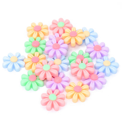 20 Mix Pastel 20mm Cute Daisy Flower Resin Flatbacks