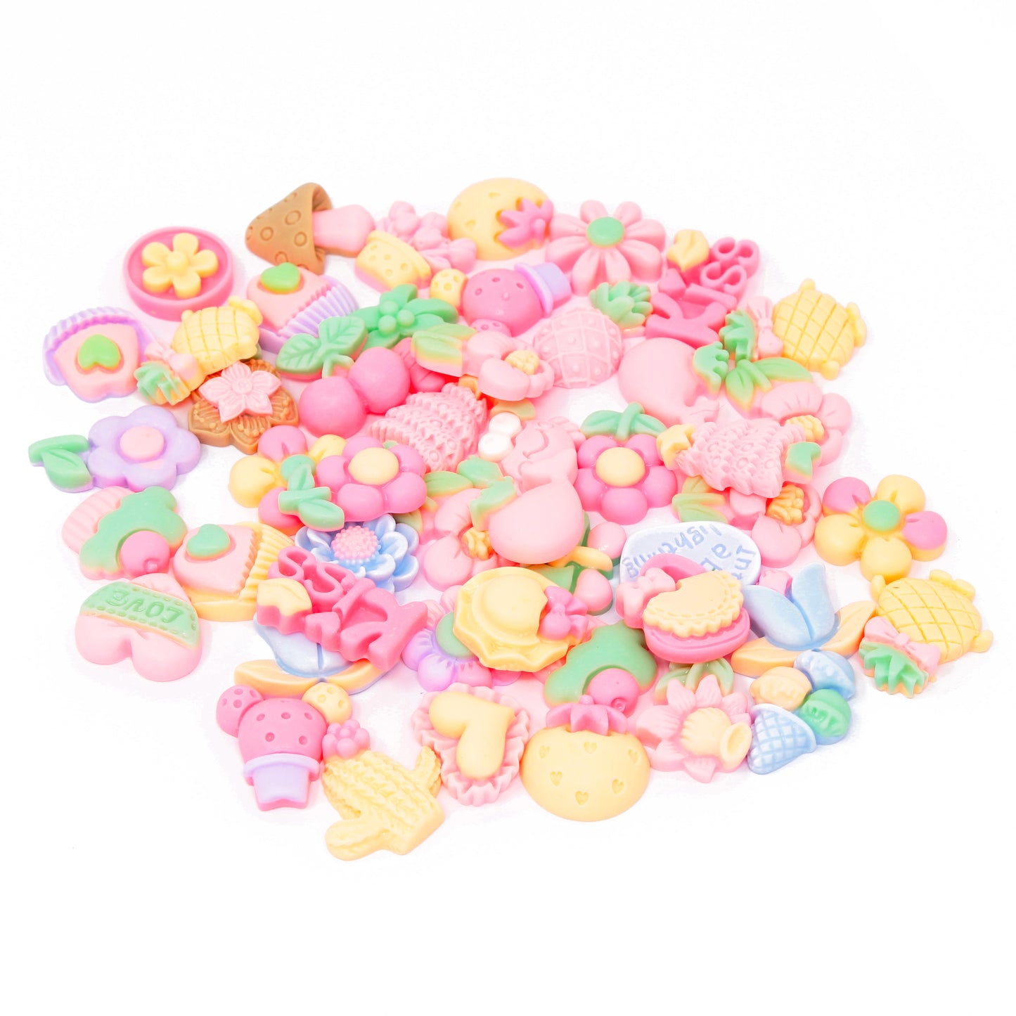 50 Mix Random Cute & Fun Resin Flatbacks