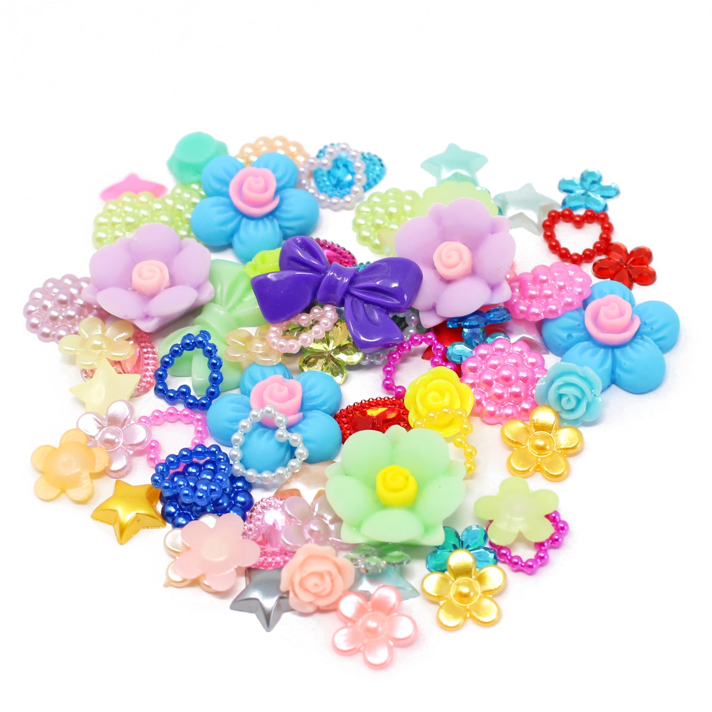 Multicoloured 80 Mix Resin Craft Embellishment Flatbacks