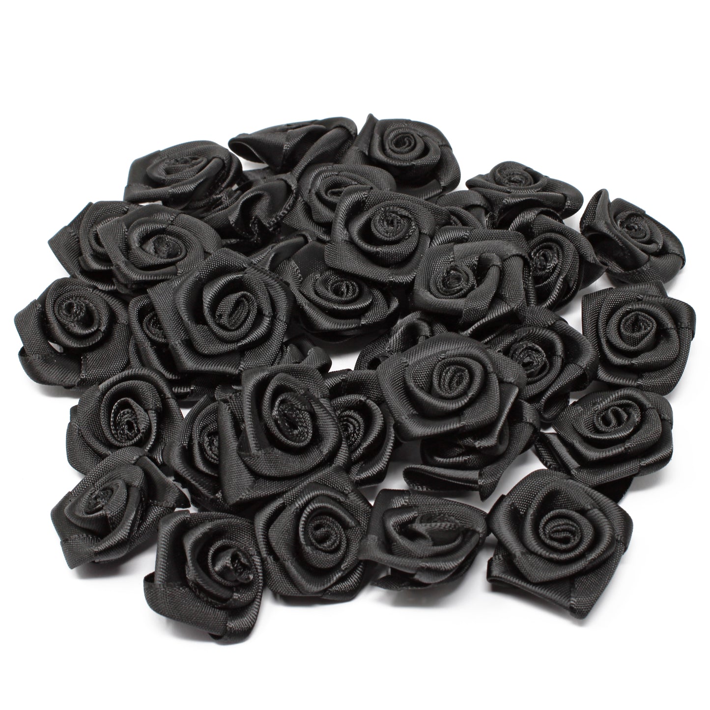 25mm Satin Ribbon Rose Flowers