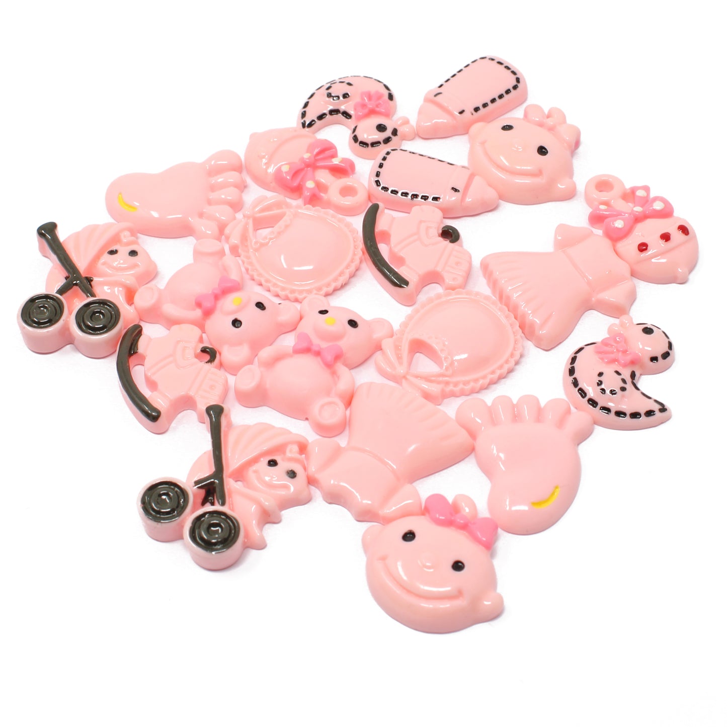 Pink Baby GIrl 20 Mix Cute Resin Flatbacks