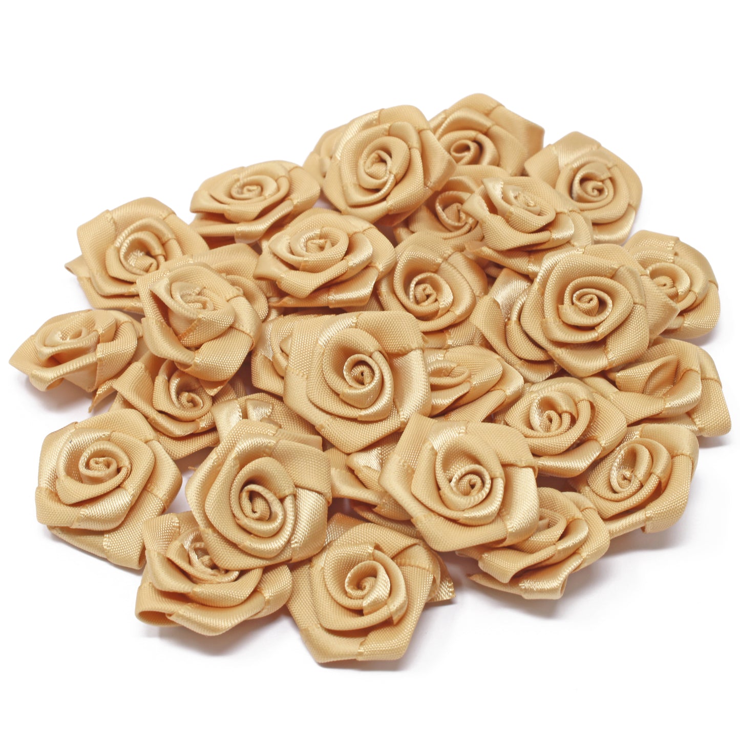 25mm Satin Ribbon Rose Flowers