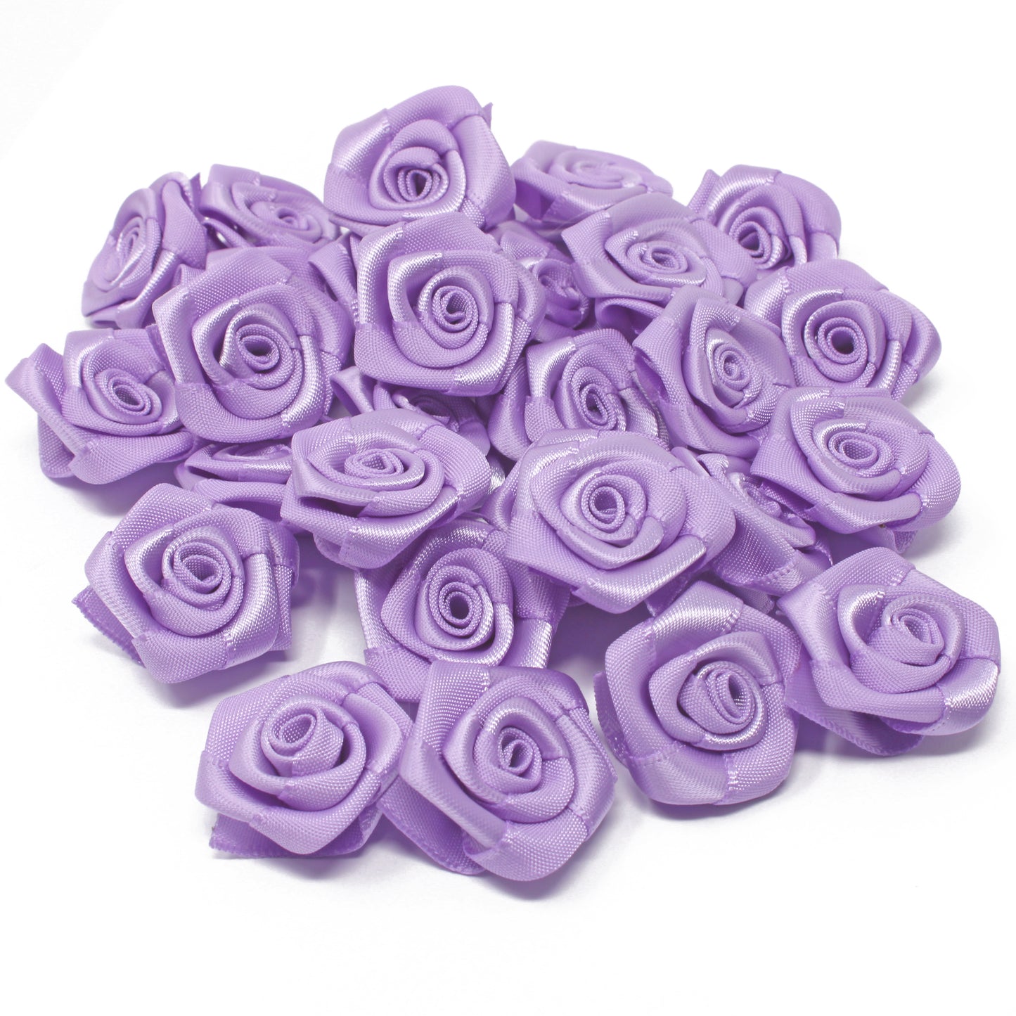 25mm Satin Ribbon Rose Flowers