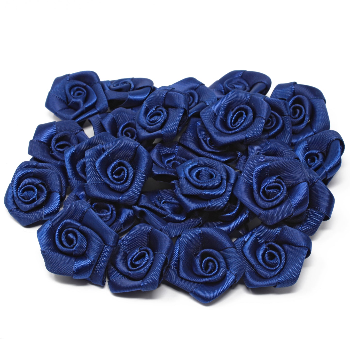 25mm Satin Ribbon Rose Flowers