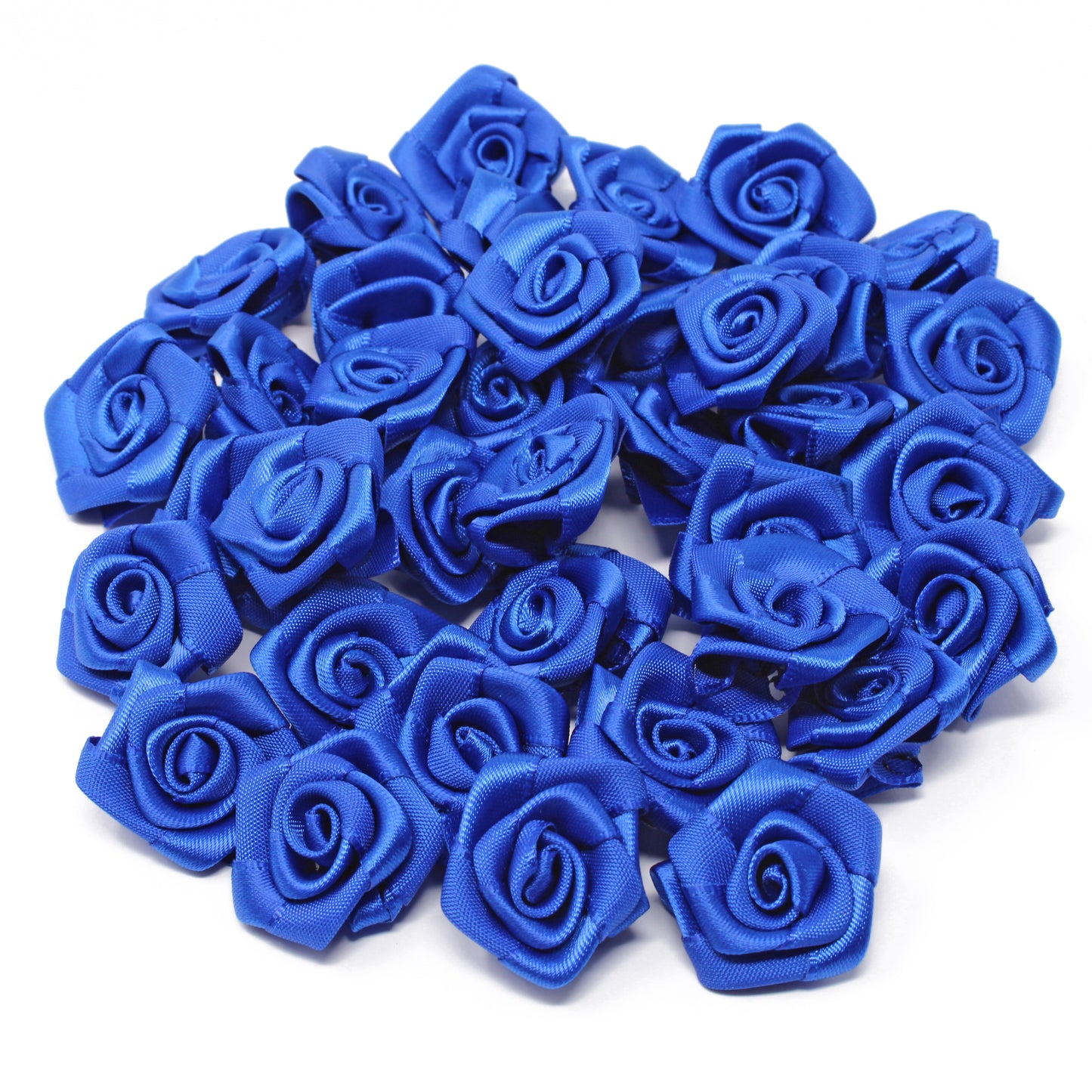 25mm Satin Ribbon Rose Flowers