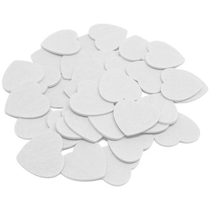 White 28mm Wooden Craft Coloured Hearts