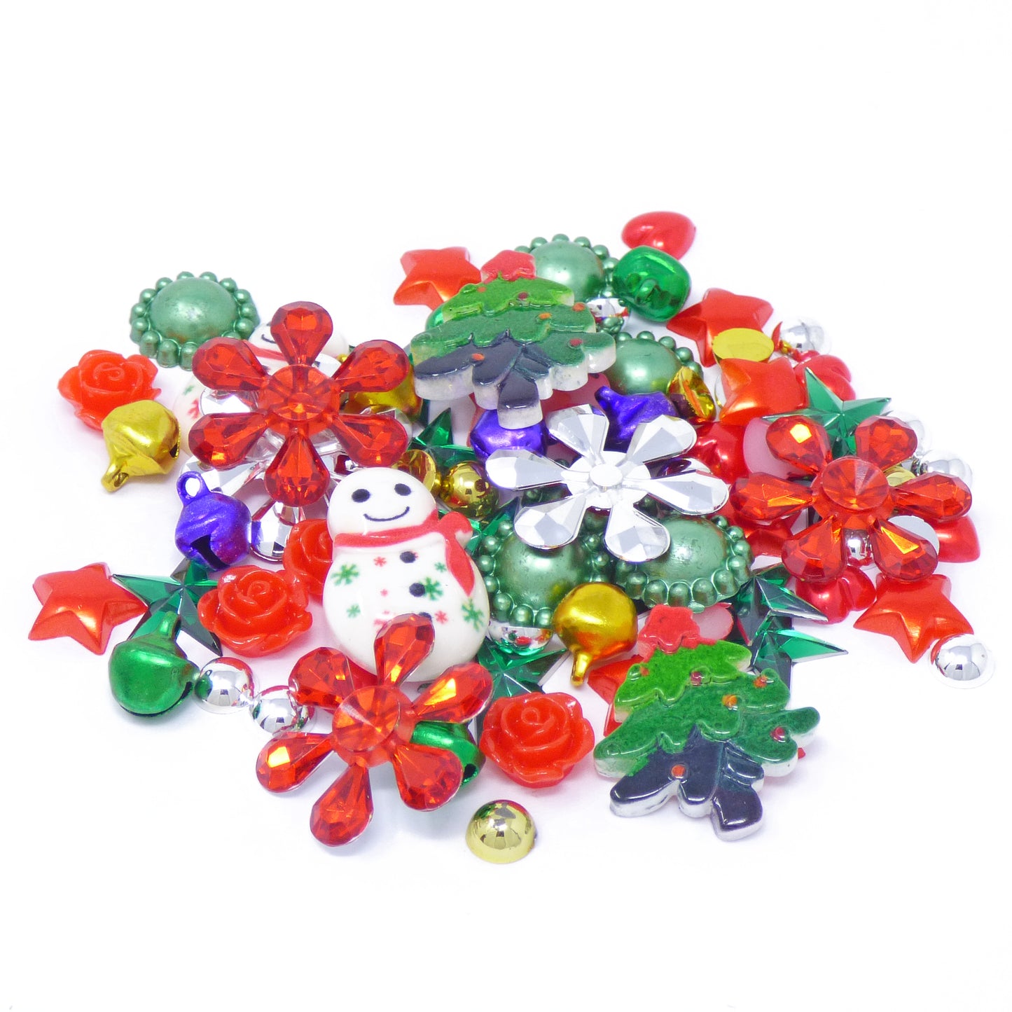 Christmas Mix 80 Mix Resin Craft Embellishment Flatbacks