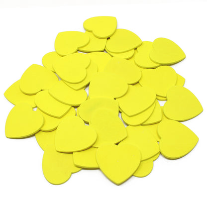 Yellow 28mm Wooden Craft Coloured Hearts