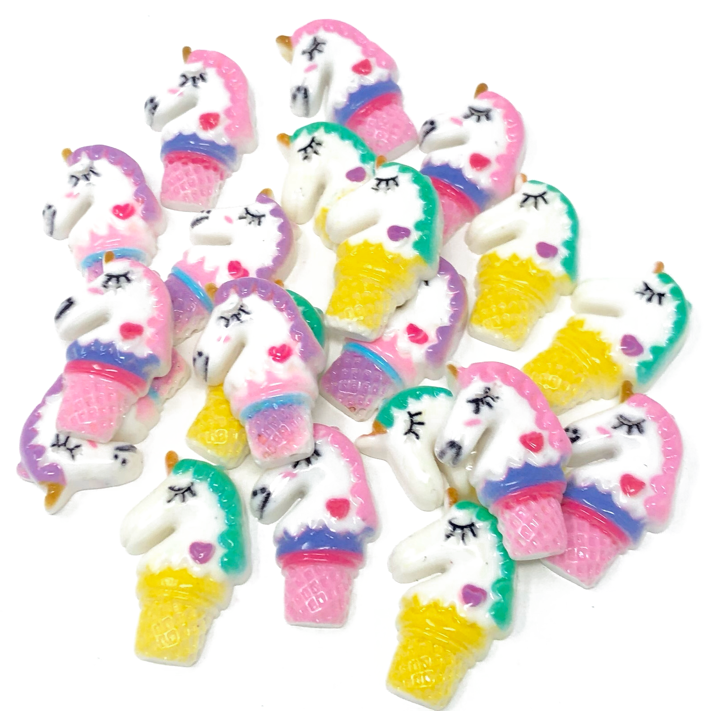 20 Mix Unicorn Resin Flatbacks - 9 Styles