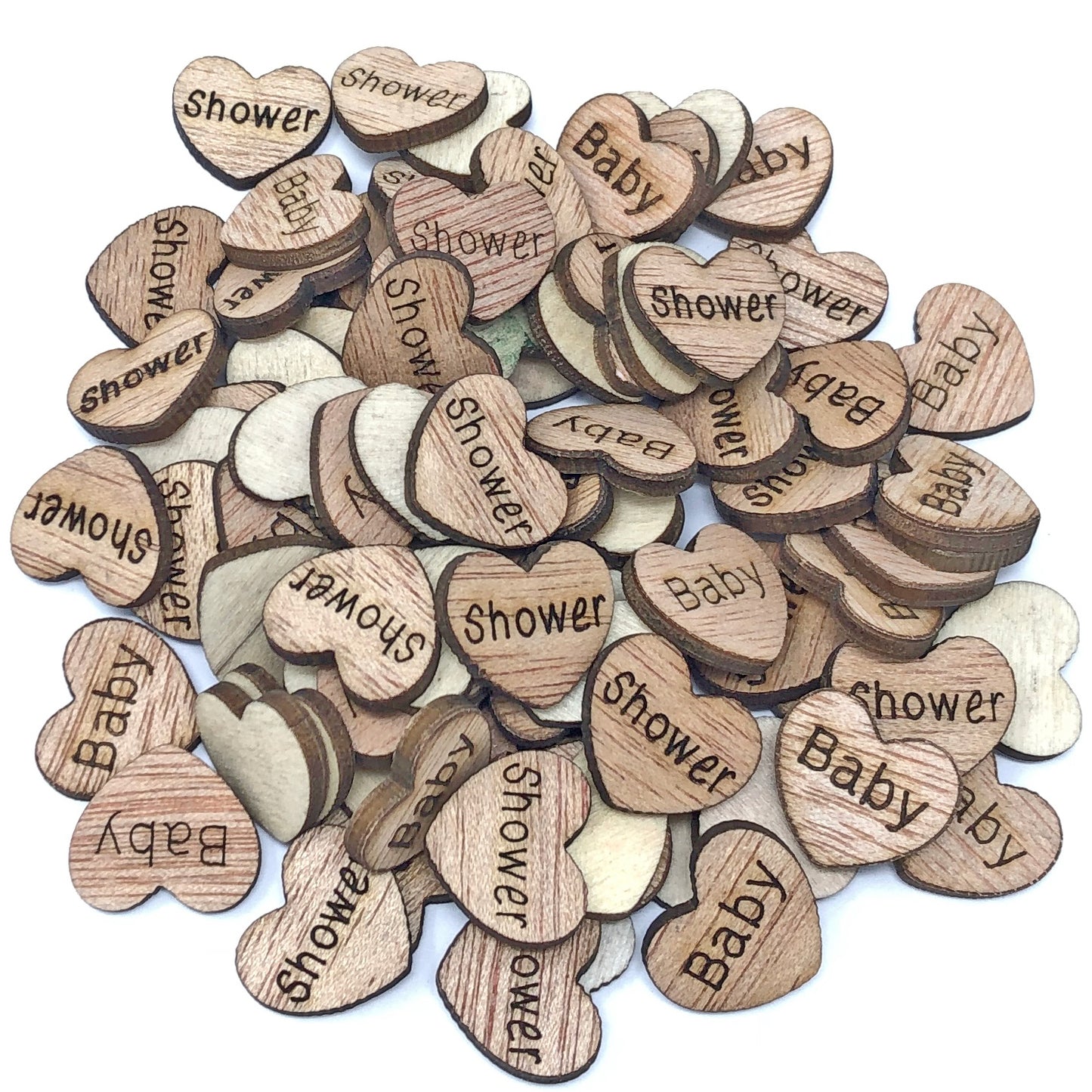 Baby Shower 15mm Wooden Birthday & Baby Shower Hearts