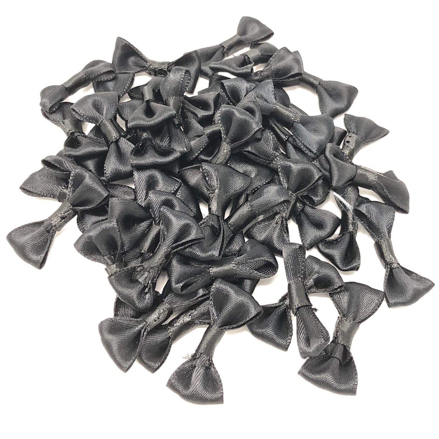 Black 30mm Satin Ribbon Bows