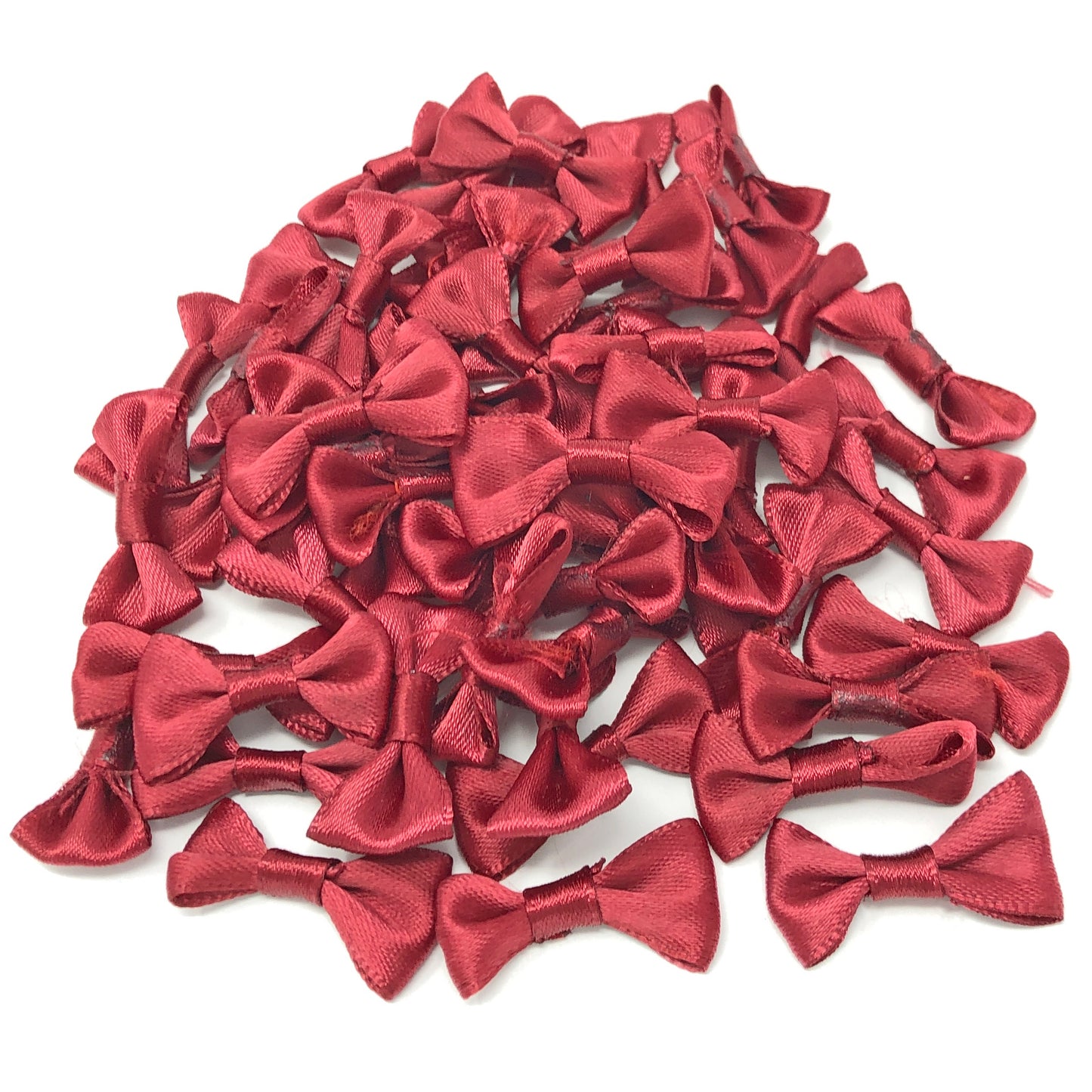 Dark Red 30mm Satin Ribbon Bows