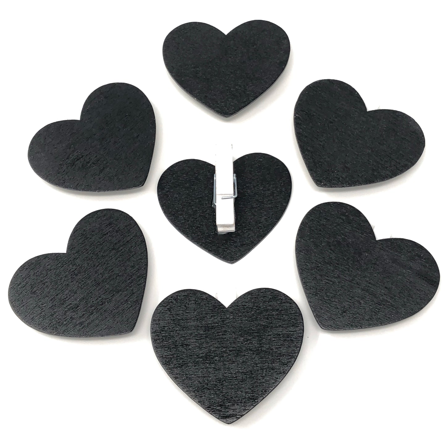 Mini Wooden Chalkboard Heart Pegs for Wedding Table Names