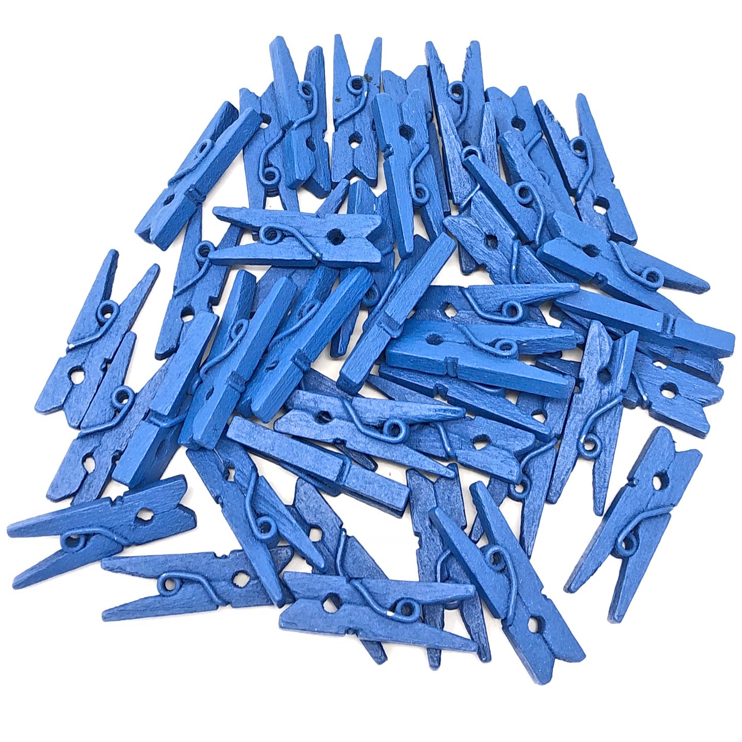 Dark Blue 25mm Mini Coloured Wooden Clothes Pegs