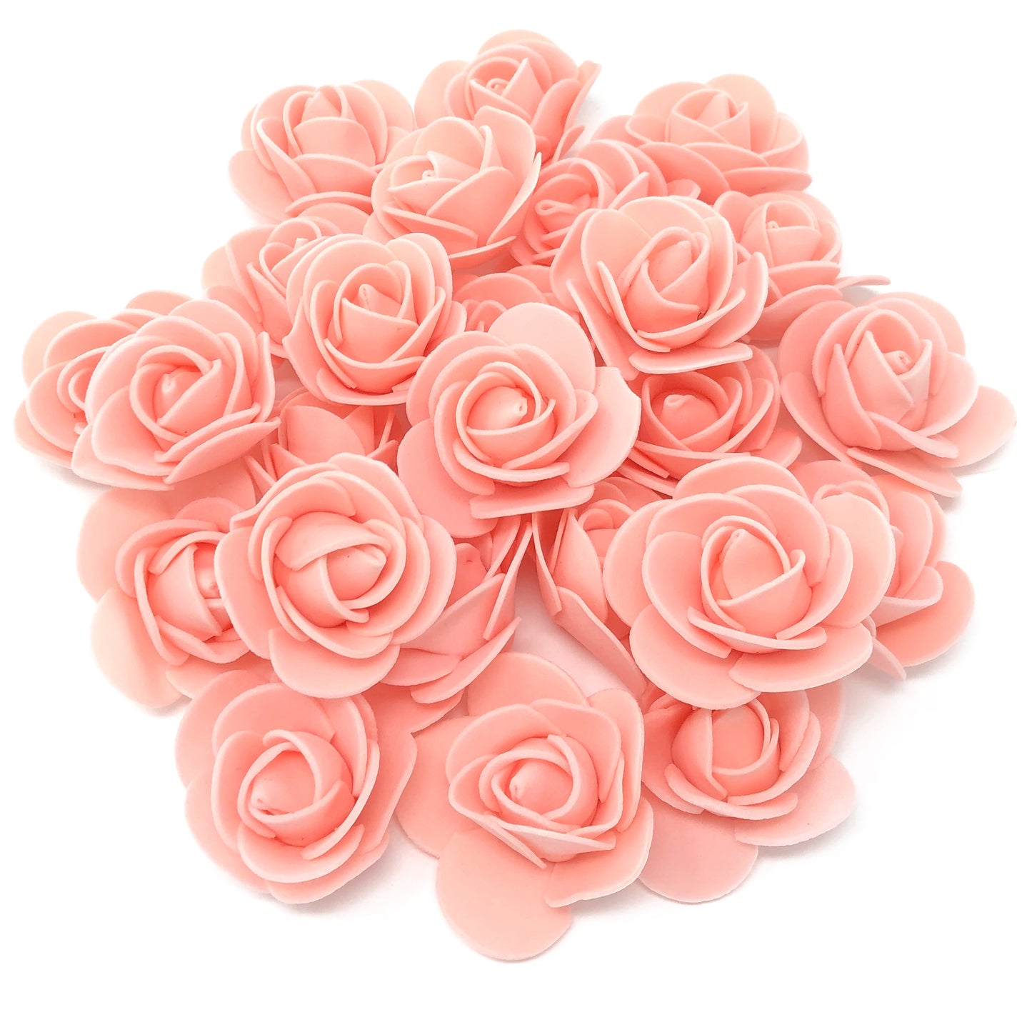 Light Peach 30mm Foam Rose Flowers