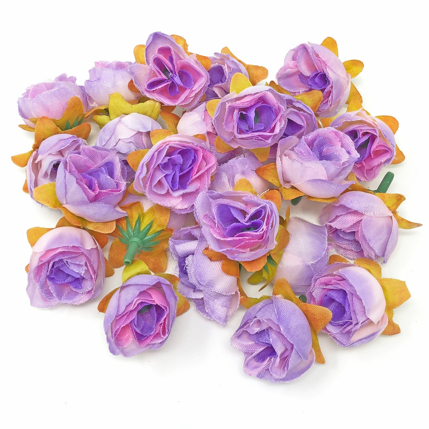 25mm Synthetic Rose Bud Flowers (Faux Silk) - Mini Rose Buds