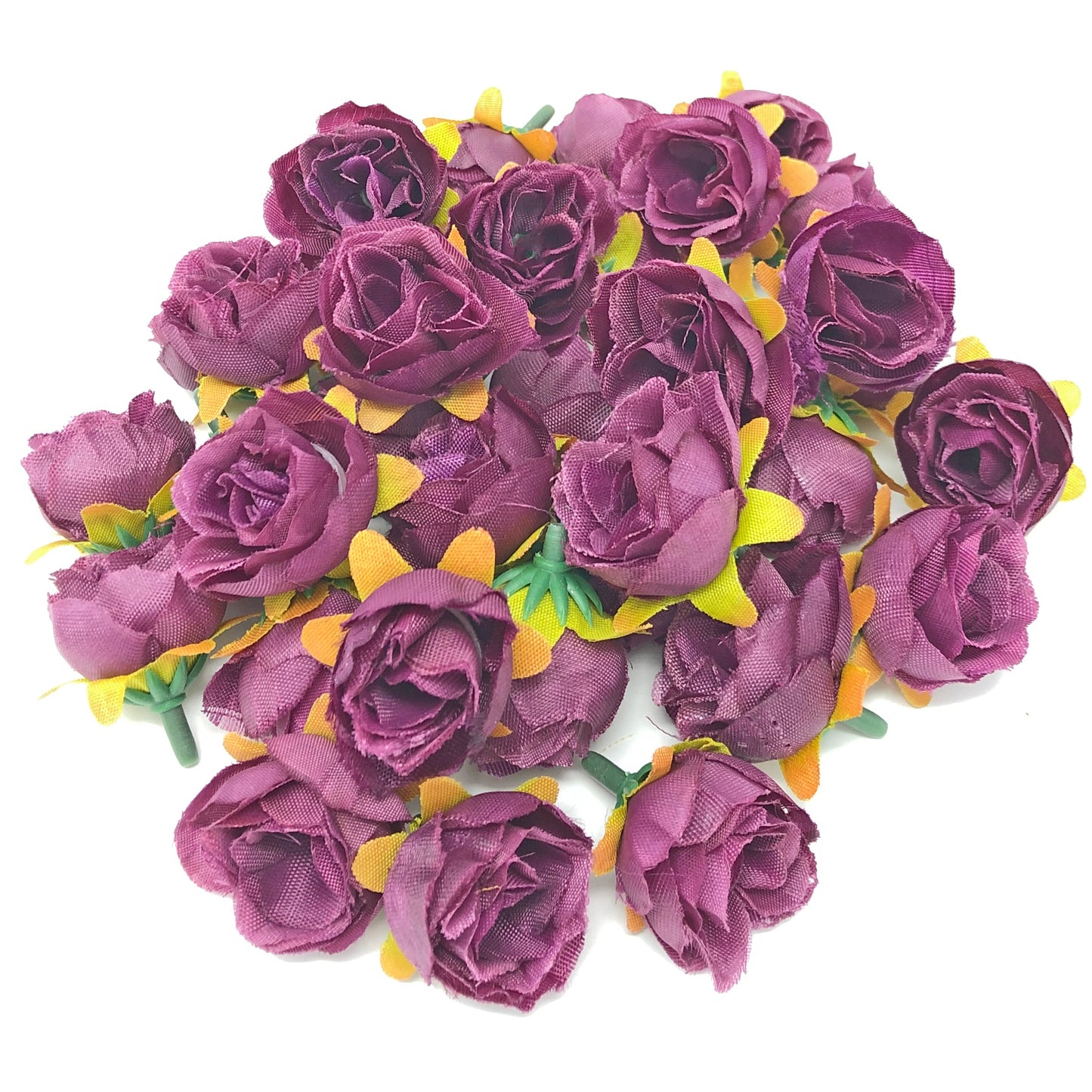 25mm Synthetic Rose Bud Flowers (Faux Silk) - Mini Rose Buds