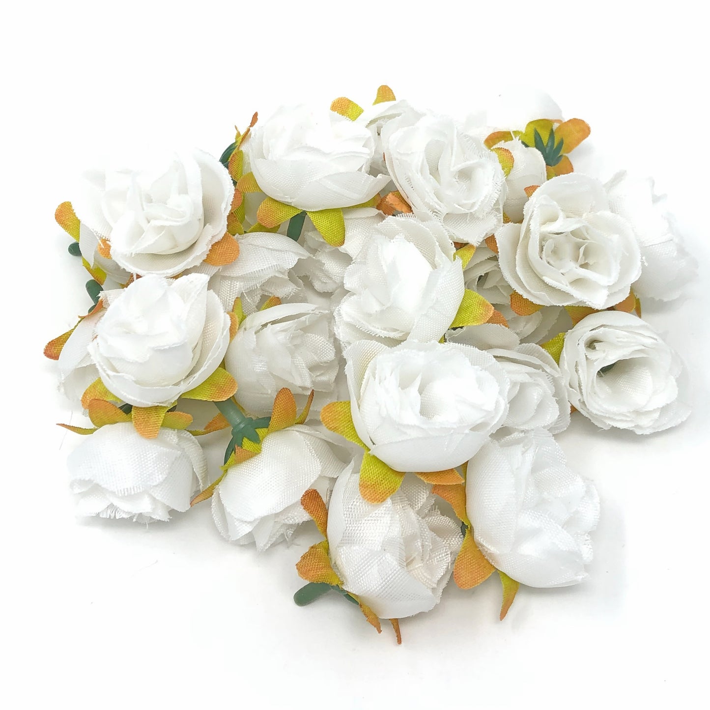 25mm Synthetic Rose Bud Flowers (Faux Silk) - Mini Rose Buds