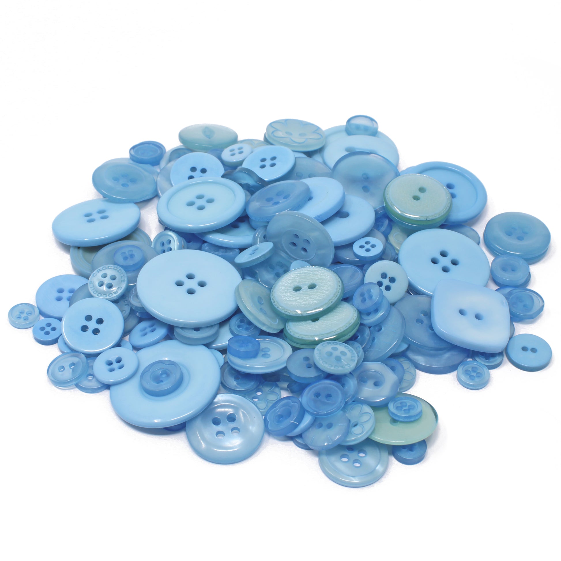 Blue 100g Bags Of Mix Acrylic & Resin Buttons