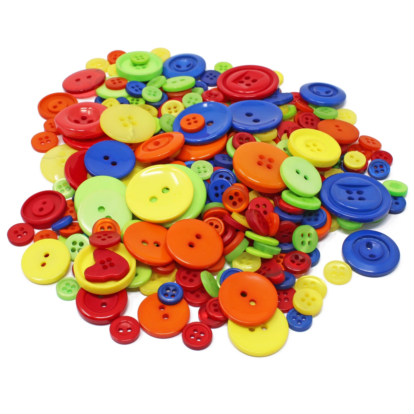 Primary Mix 100g Bags Of Mix Acrylic & Resin Buttons