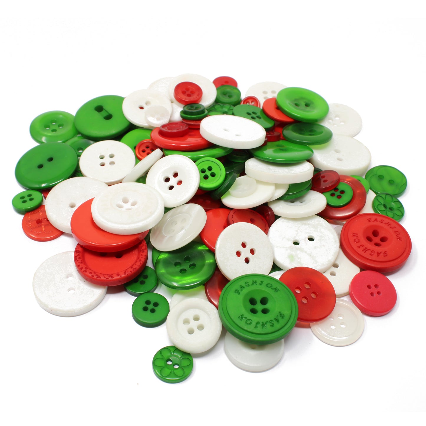 Christmas Mix 100g Bags Of Mix Acrylic & Resin Buttons