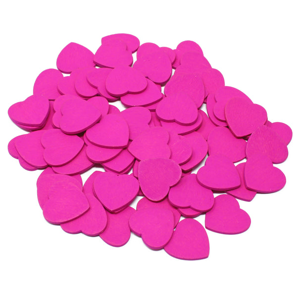 18mm Wooden Craft Coloured Hearts