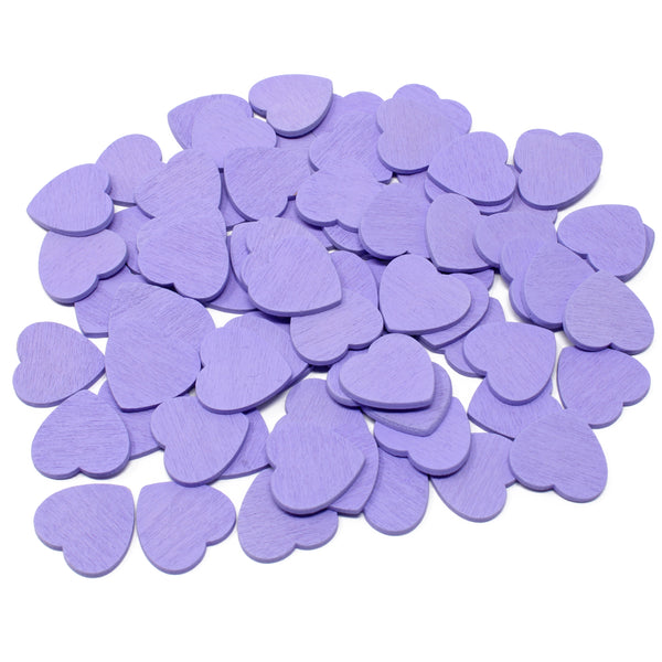 18mm Wooden Craft Coloured Hearts
