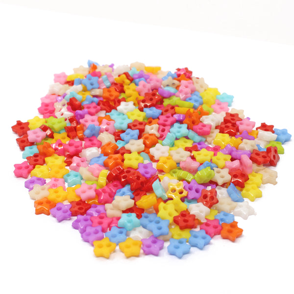 6mm Mixed Shape Multicoloured Resin Buttons - Pack of 300