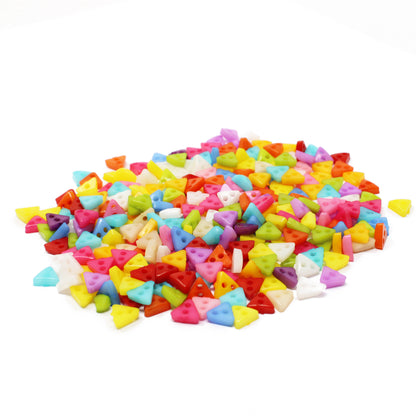 Triangle 6mm Multicoloured Resin Buttons - Pack of 300