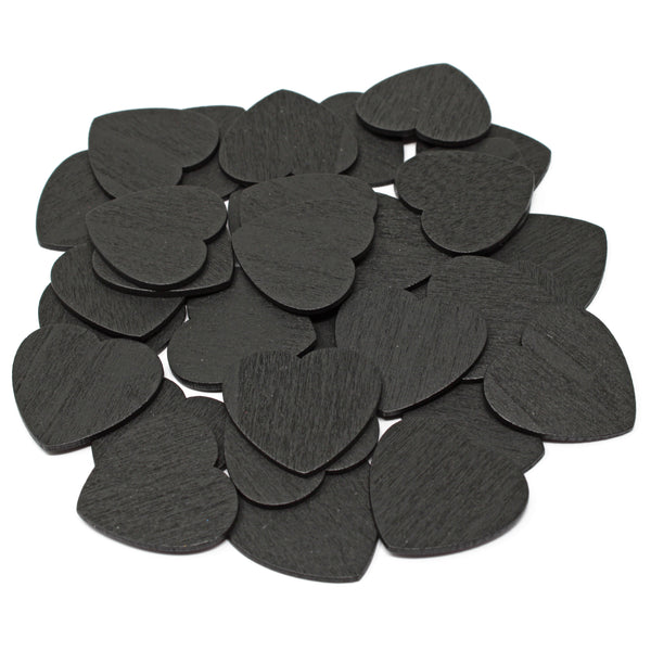 28mm Wooden Craft Coloured Hearts