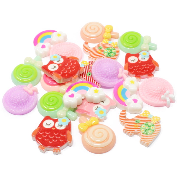 20 Mix Cute Resin Flatbacks