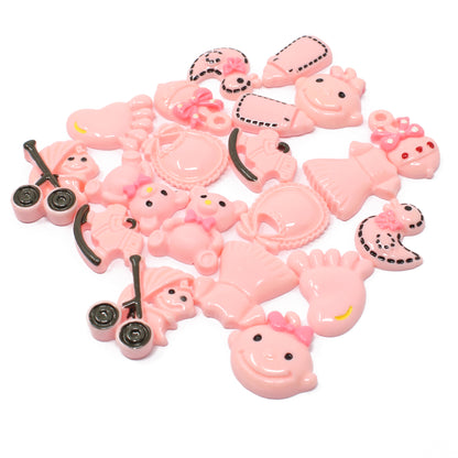 Pink Baby GIrl 20 Mix Cute Resin Flatbacks