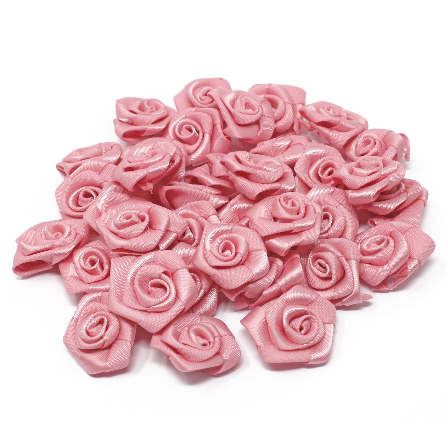 25mm Satin Ribbon Rose Flowers