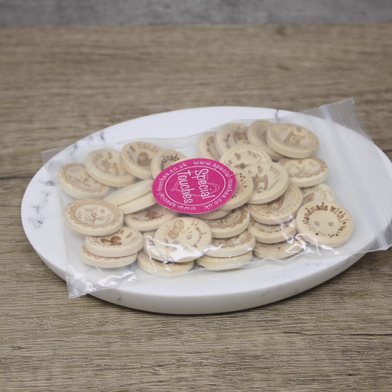 20mm 40 Mix 'Handmade with Love'  Buttons