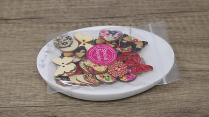 Mixed 40 Mixed Floral Flower & Butterfly Buttons