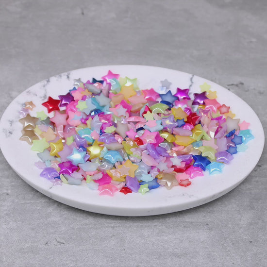 Mini Resin Mixed Size Star Half Pearls (Pack of 500 Approx)