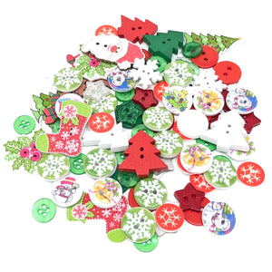 Christmas Mix Resins, Buttons and Flatbacks