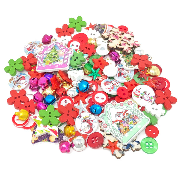 Christmas Mix Resins, Buttons and Flatbacks