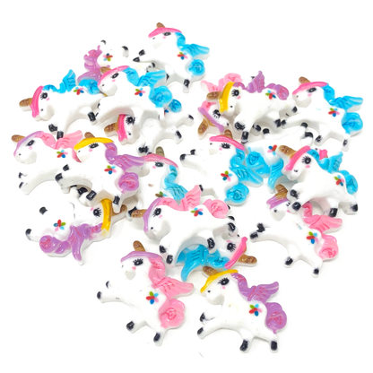 20 Mix Unicorn Resin Flatbacks - 9 Styles