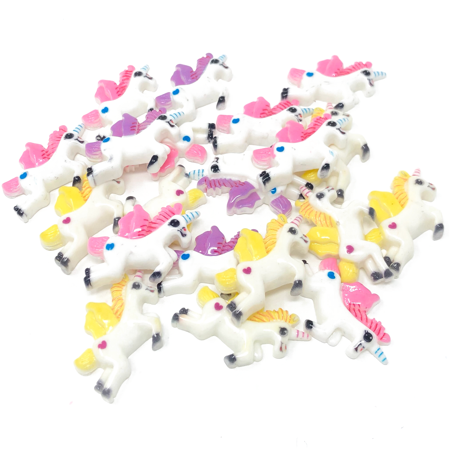 20 Mix Unicorn Resin Flatbacks - 9 Styles