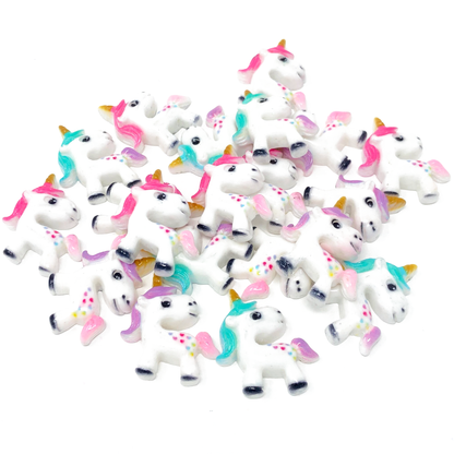 20 Mix Unicorn Resin Flatbacks - 9 Styles