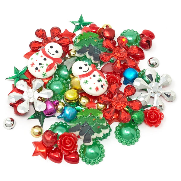 Christmas Mix Resins, Buttons and Flatbacks