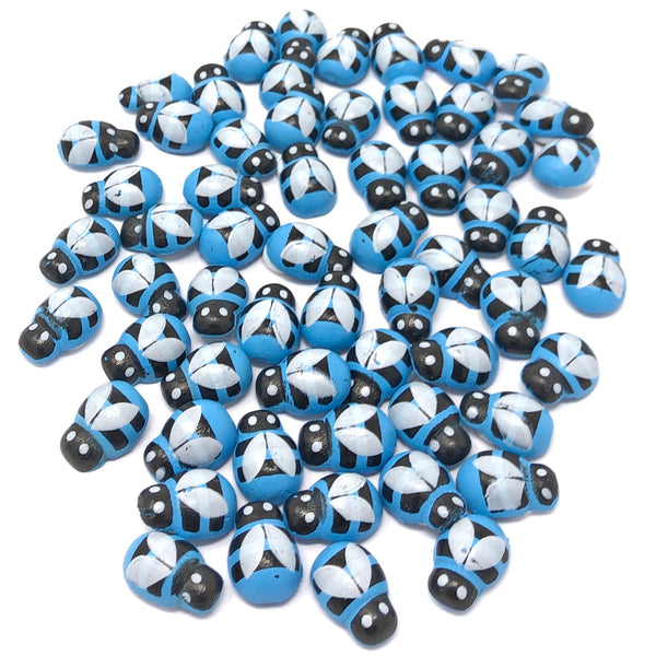 Mini 9x12mm Bees Self Adhesive Wooden Bumble Bee Wood Toppers