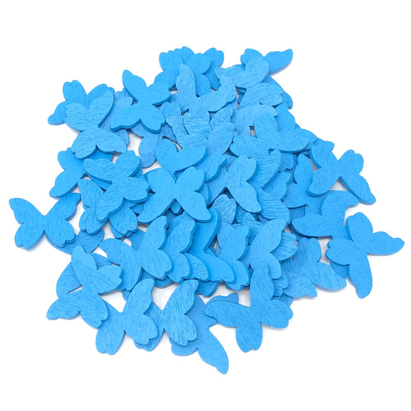 20mm Wooden Craft Coloured Butterflies