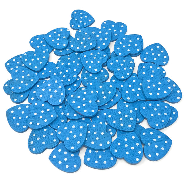 18mm Wooden Craft Coloured Hearts
