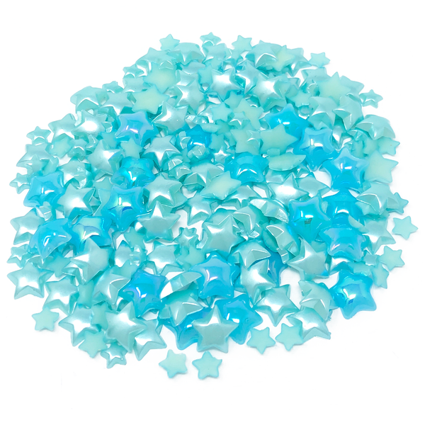 Mini Resin Mixed Size Star Half Pearls (Pack of 500 Approx)