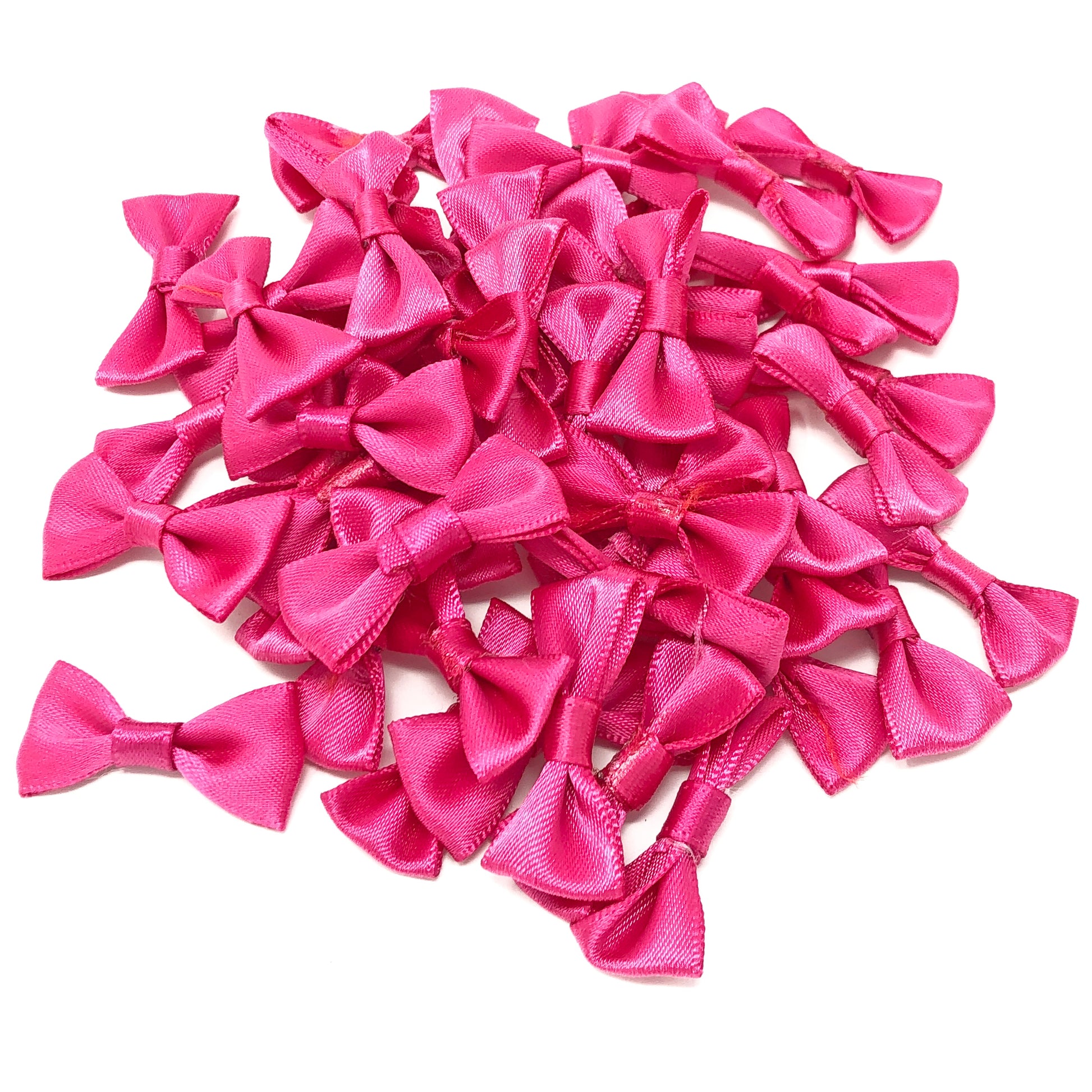 Fuchsia Pink 30mm Satin Ribbon Bows