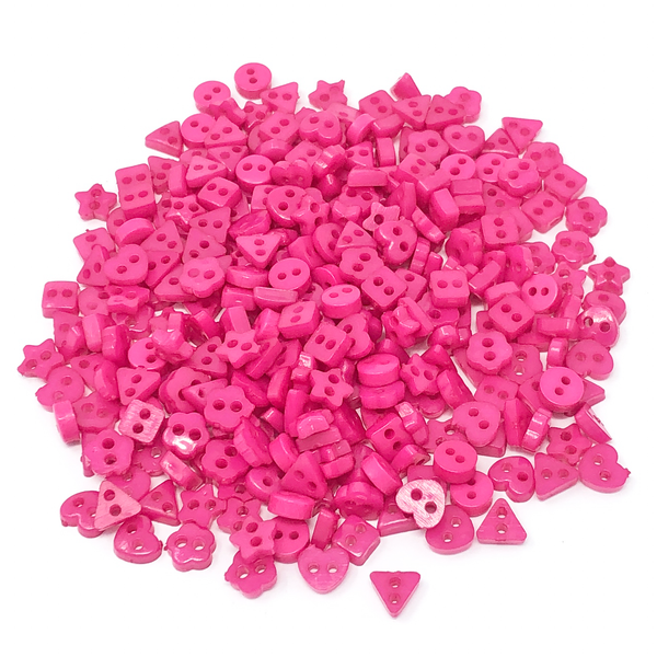 6mm Mixed Shape Multicoloured Resin Buttons - Pack of 300