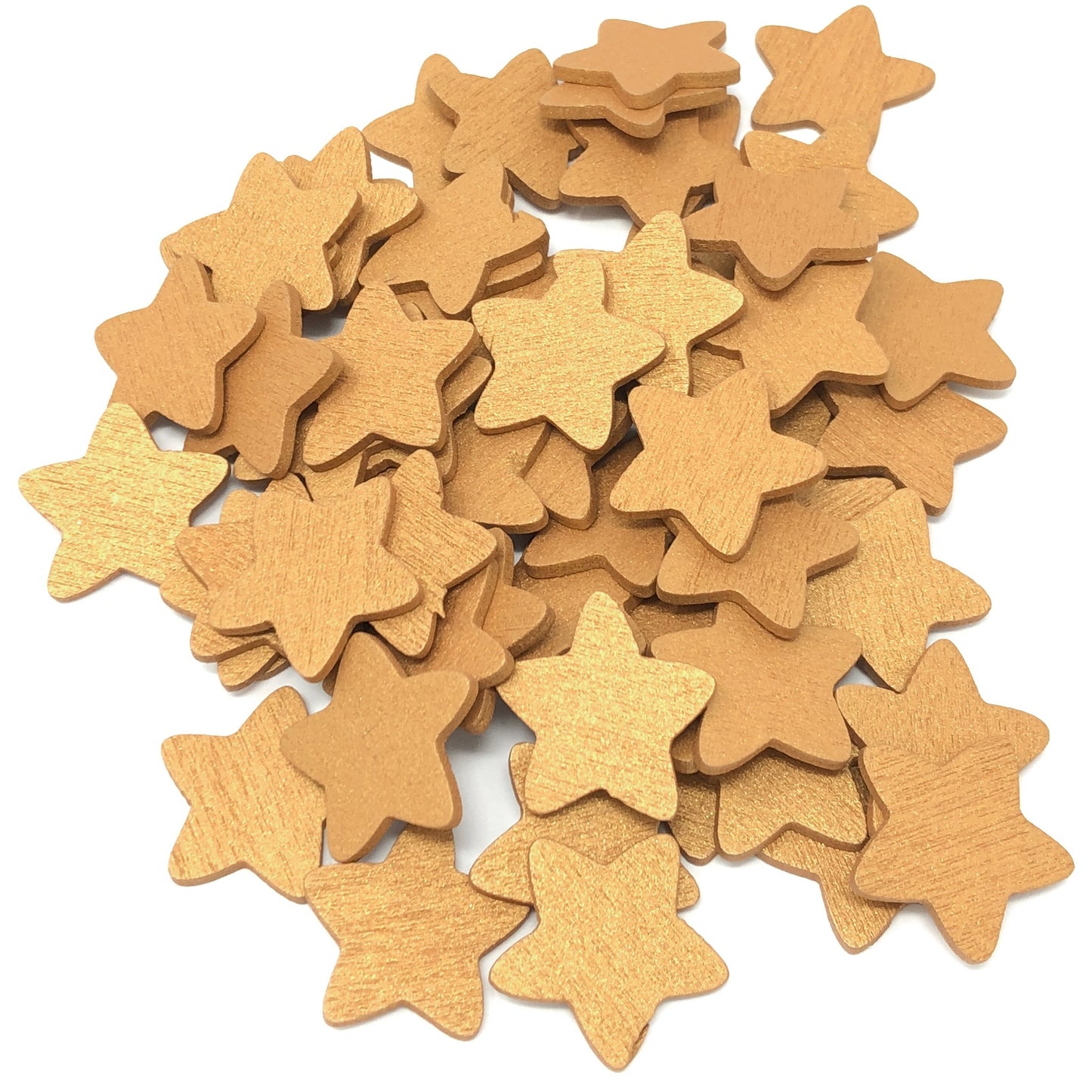 Bronze 18mm Wooden Craft Coloured Stars