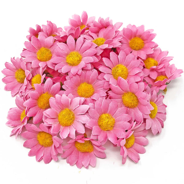 35mm Synthetic Daisy Flowers (Faux Silk) - Mini Daisy Heads
